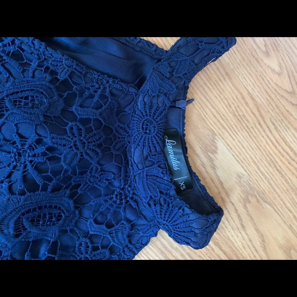 Navy blue lace dress size xs